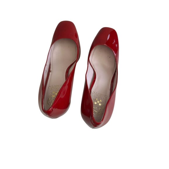 VINCE CAMUTO Red Patent Platform Heels Size 6.5 - Picture 4 of 8